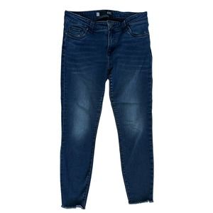 Kut from the Kloth Mid Rise Skinny Raw Hem Ankle Jeans 8